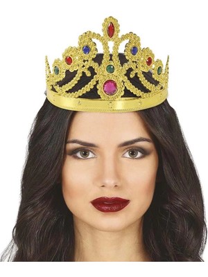 Twin Store Altın Renk Plastik Prenses Tacı Kraliçe Tacı 60CM