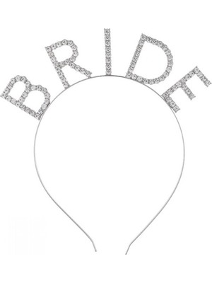 Twin Store Mega Boy Kristal Taşlı Gümüş Bride Taç Gelin Tacı 20X21 cm