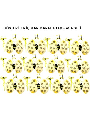 Twin Store Okul Gösterileri Için Arı Kanadı Seti - Etkinlik Kanatları