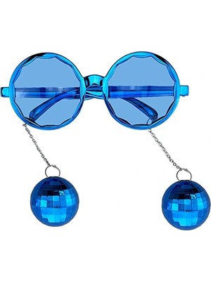 Twin Store Renk Disko Küpeli Parlak Yılbaşı Parti Gözlüğü