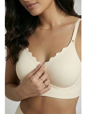 YMÇ Premium Dokulu ve Şekillendirici Iz Yapmayan Lazer Kesim Özel Dalga Detaylı Destekleyici Sütyen