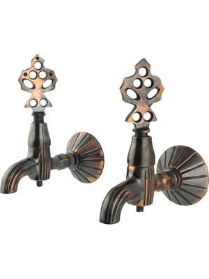 vitrinbanyo Ikili Osmanlı Musluğu Bakır Eskitme