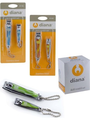 Twin Store Diana 2 Li Renkli Vakumlu Tırnak Makası