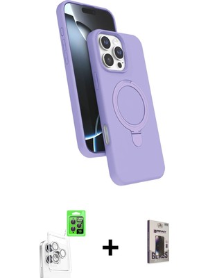 BUTİMAR'S iPhone 16 Pro Iz Işık Koleksiyonu - Siyah Bilvis Hayalet Cam Ekran Koruyucu + Beyaz Raze Metal Kamera Lens