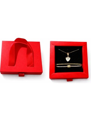 Ascera 316L Paslanmaz Çelik 3’lü Takı Seti – Kuzey Yıldızı Kolye 2li Bileklik Hediye Kadın Seti Özel Kutulu