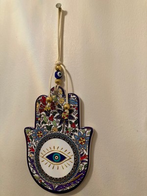 Plus Home Nazarlık Fatma Ana Eli Model El Işçiliği Osmanlı Motifli Çapı 15 cm