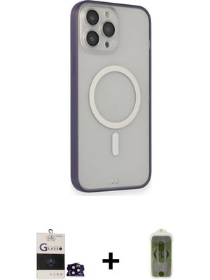 BUTİMAR'S iPhone 14 Pro Max Siluet Işık Koleksiyonu - Siyah Joko Magic 5d Hayalet Cam + Siyah Bilvis Titan Kamera Lens