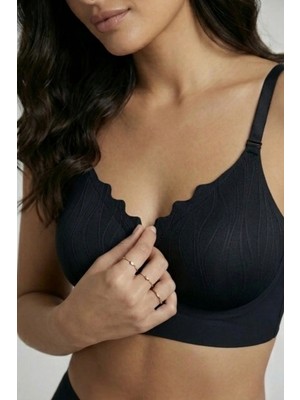 YMÇ Premium Dokulu ve Şekillendirici Iz Yapmayan Lazer Kesim Özel Dalga Detaylı Destekleyici Sütyen