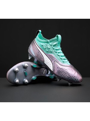 Puma One 18.1 World Cup Lth Mx Sg - Colour Shıft/ Vert/ Blanc/ Noır