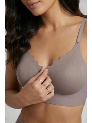 YMÇ Premium Dokulu ve Şekillendirici Iz Yapmayan Lazer Kesim Özel Dalga Detaylı Destekleyici Sütyen