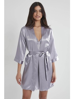 Pierre Cardin Saten Kısa Tek Sabahlık 1010 Royal