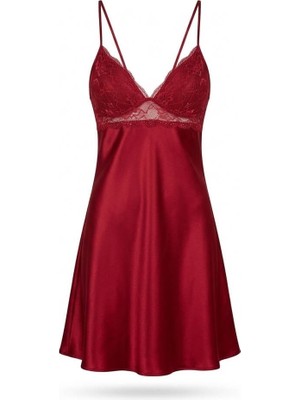 Pierre Cardin Saten Güpürlü Kaplı Gecelik 600