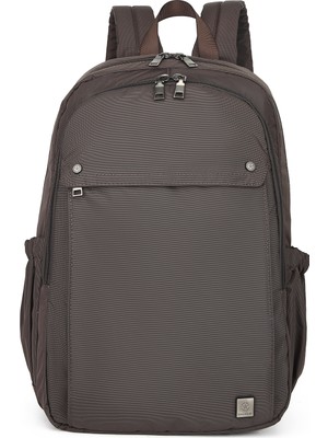 Smart Bags Smart Su Geçirmez  Çift Gözlü Büyük Boy Ortaokul ve Lise Sırt Okul Çantası Koyu Kahve