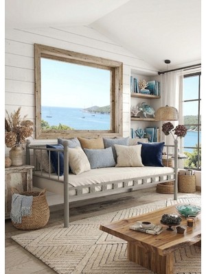 Missidea  Kamelya Sedir Metal Gri Karyola 90X 190 cm