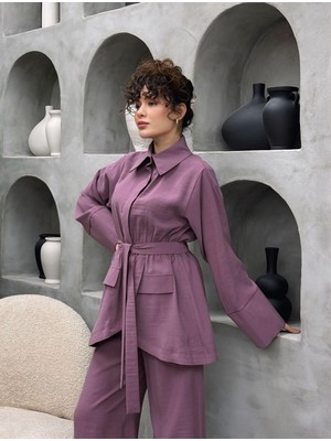 Cardella Elena Yazlık Tnsl Kumaş Pantolonlu Takım – Modern Tesettür Uyumlu Alt Üst Takım