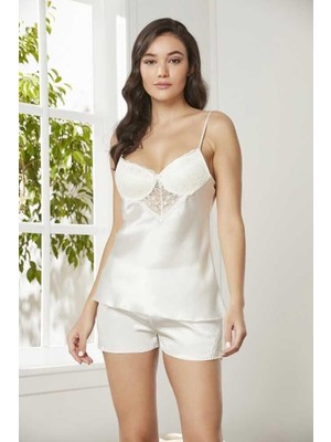 Pierre Cardin Ekru 425 Saten Şort Takım