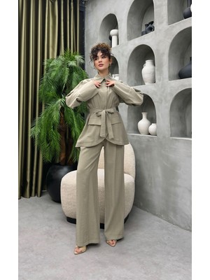 Cardella Elena Yazlık Tnsl Kumaş Pantolonlu Takım – Modern Tesettür Uyumlu Alt Üst Takım