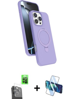 BUTİMAR'S iPhone 16 Pro Max Iz Işık Koleksiyonu - Siyah 3D Antistatik Seramik Nano Ekran Koruyucu + Siyah Raze Metal Kamera Lens