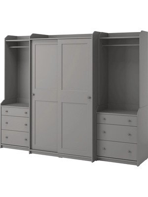 IKEA Gri Sağlam Kapaklı Gardırop