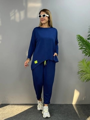 Beruflic Kadın Iki Iplik Viskon Pamuk Kumaş Arma Detaylı Ikili Takım