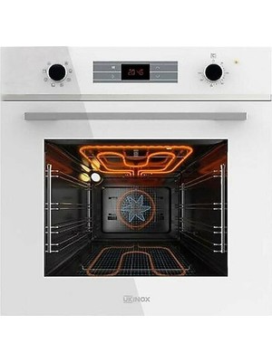 Ukinox Ukınox 60 cm Beyaz Ankastre Fırın 8801