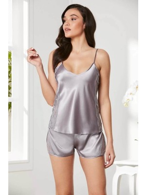 Pierre Cardin 438 Saten Şort Takım Royal