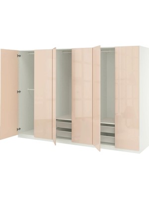 IKEA Beyaz Geniş Kapaklı Gardırop