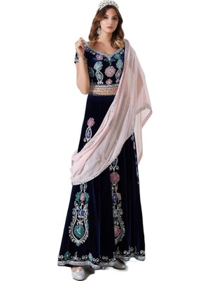 Ceyyiz 2li Hint Modeli Bindallı Kına Elbisesi Armin