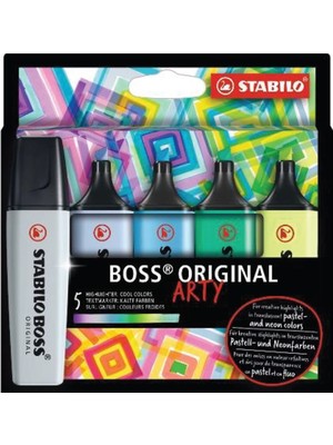 Kitabevimden Stabilo Fosforlu Kalem Boss Arty Soğuk Renkler 5 Li Set 70/5-02-2-20