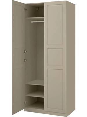 IKEA Gri Sağlam Kapaklı Gardırop