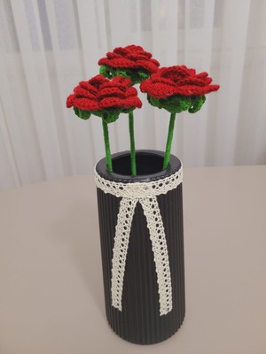 Gift And Flowers Saksıda Örgü Tasarım Çiçek, Sevgililer Günü, Anneler Günü, Özel Günler Tasarım Çiçek