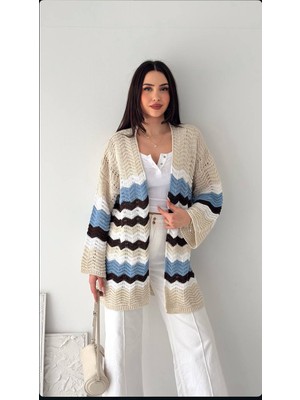 Noa Noa Kadın Çok Renk Detaylı Uzun Kollu Triko Hırka