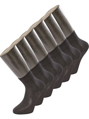 Türen Erkek Düz Yarım Soket Çorap 6'lı Paket 9102/SIYAH