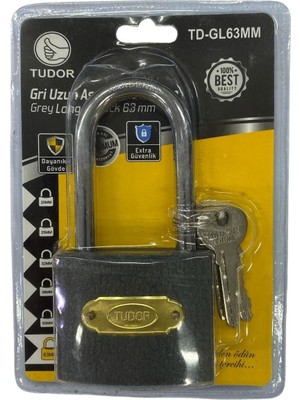 Nil Avm Ennalbur Tudor 63 mm Uzun Gri Asma Kilit