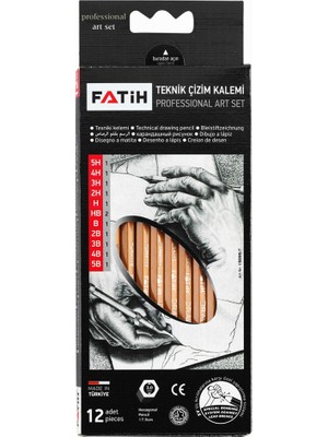 Kitabevimden Fatih Kurşun Kalem Dereceli Kalem Professional Set 12 Li Blister