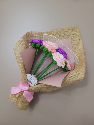 Gift And Flowers Örgü Çiçek Buketi, Gül Buketi, Sevgililer Günü, Anneler Günü, Özel Günler Tasarım Çiçek