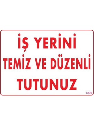 Nil Avm Temizlik Düzen Uyarı Levhası 25X35 KOD:1200