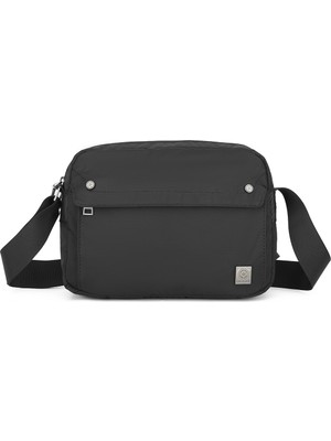 Smart Bags Smart Yatay Model Su Geçirmez Ayarlanabilir Uzun Askılı Erkek Günlük Omuz Çantası Siyah