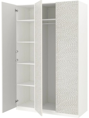 IKEA Beyaz Modern Kapaklı Gardırop