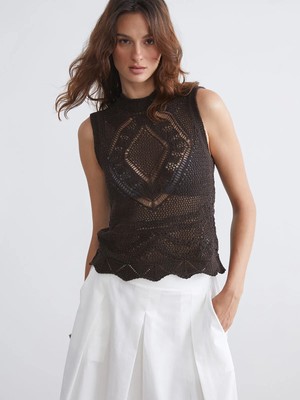 Lc Waikiki Yeni Sezon Dik Yaka Ajurlu Kadın Triko Süveter