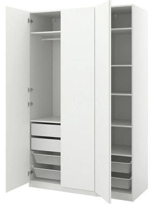 IKEA Beyaz Modern Kapaklı Gardırop