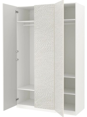 IKEA Beyaz Sağlam Kapaklı Gardırop 150X60X236 cm