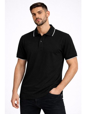 Classics Men Turbulance Polo Yaka Kısa Kol Erkek Yaka Detay Tişört - 7603