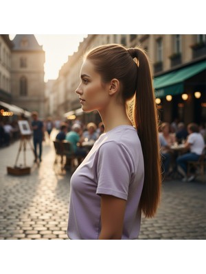 Lastik Tokalı At Kuyruğu Düz / Kumral