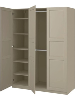 IKEA Gri Ferah Kapaklı Gardırop