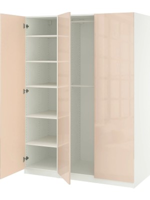 IKEA Beyaz Şık Kapaklı Gardırop