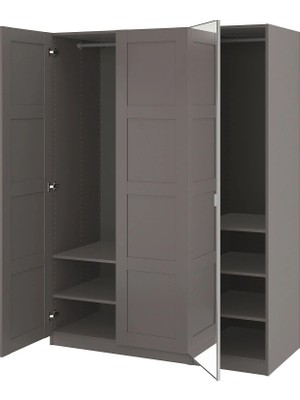 IKEA Koyu Gri Ferah Kapaklı Gardırop