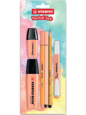 Kitabevimden Stabilo Fosforlu Kalem Tek Renk Pastel Set 6 Lı Turuncu 70/126-6