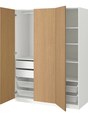 IKEA Beyaz Modern Kapaklı Gardırop