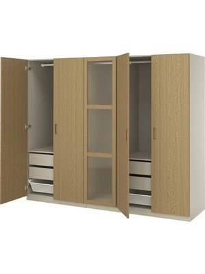 IKEA Çok Renkli Fonksiyonel Kapaklı Gardırop 250X60X201 cm